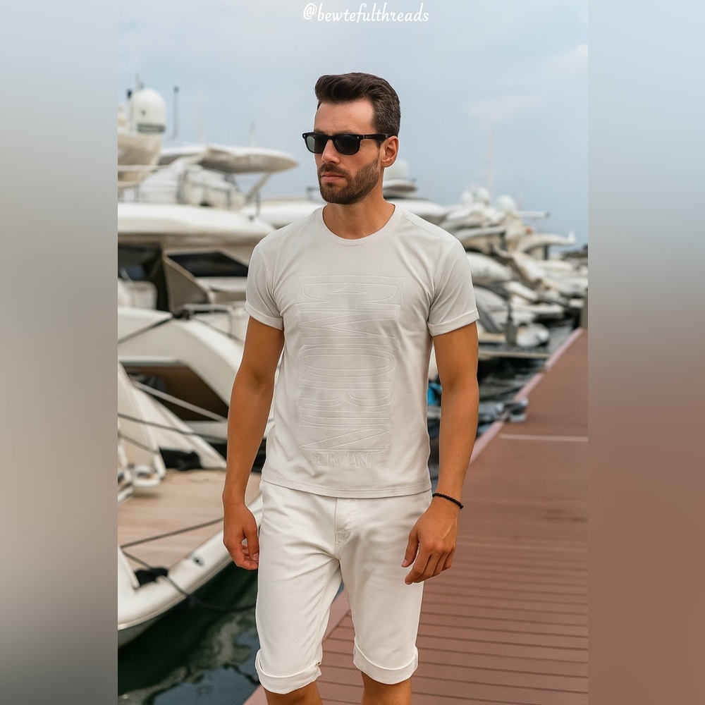 Emporio Armani Swimwear Stretch Tee Yacht Club Quiet Luxury Italy L